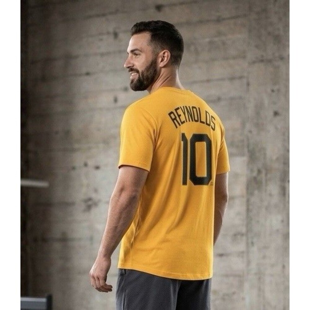 Pittsburgh Pirates Bryan Reynolds Nike Gold City T Shirt Mens Large PGH MLB